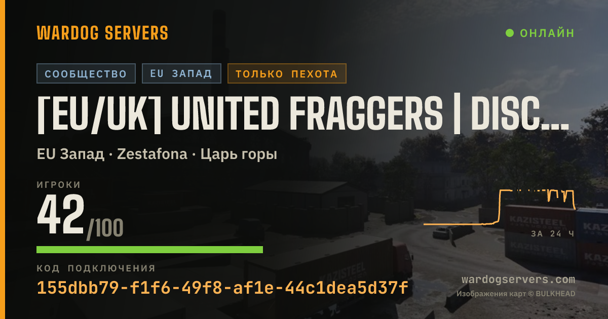 Баннер статуса сервера [EU/UK] UNITED FRAGGERS | discord.gg/unitedfraggers