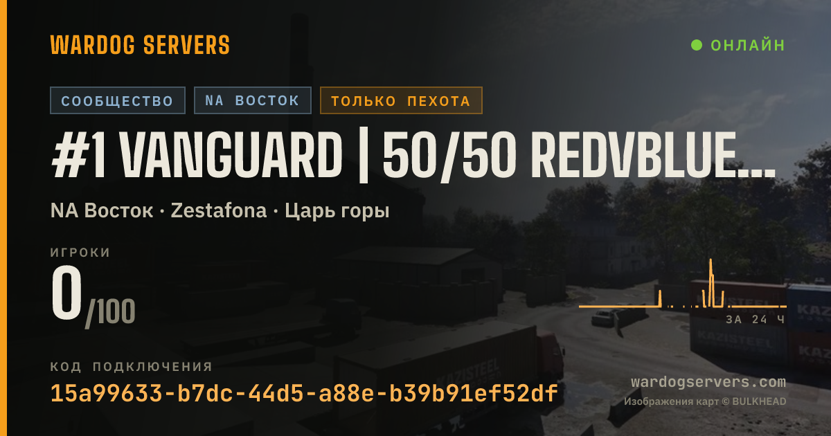 Баннер статуса сервера #1 Vanguard | 50/50 RedvBlue | vng.one | SeedingRewards
