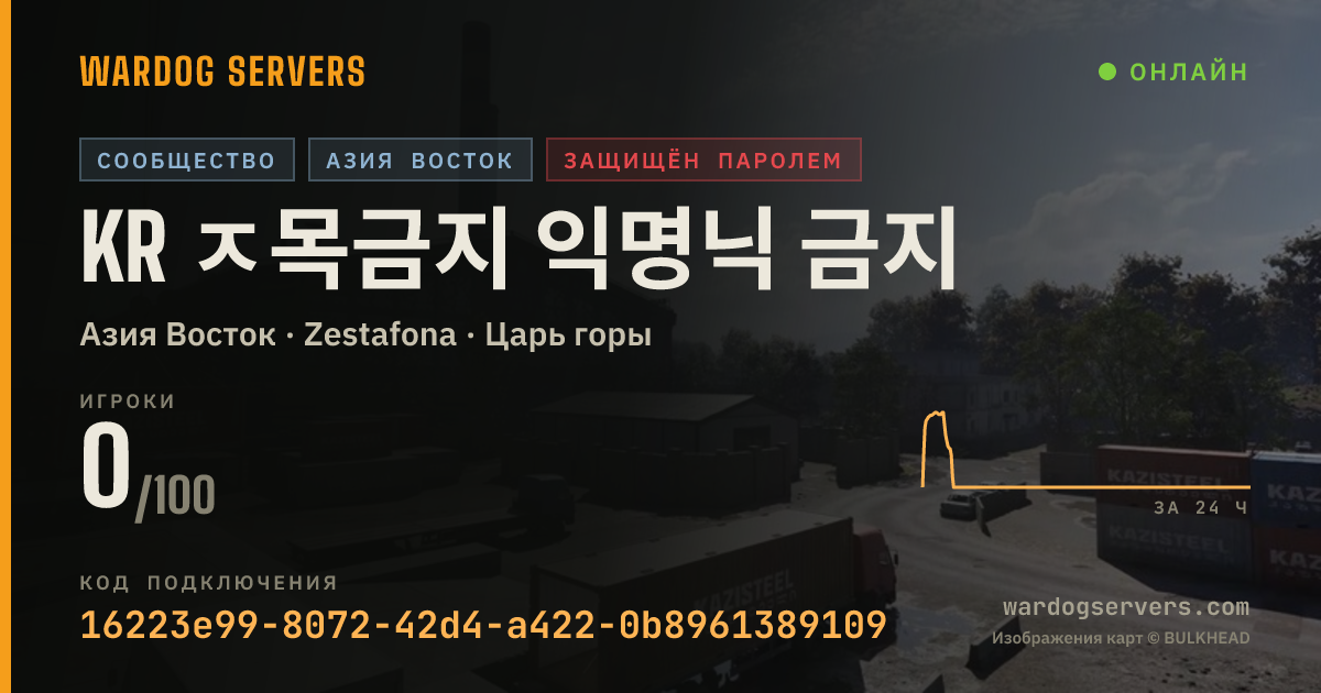 Баннер статуса сервера KR ㅈ목금지 익명닉 금지