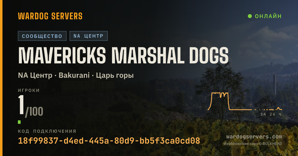 Баннер статуса сервера Mavericks Marshal Dogs