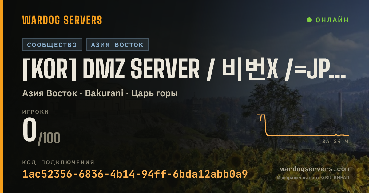 Баннер статуса сервера [KOR] DMZ SERVER / 비번x /=JP HOSET= / 20인 시작 / 규칙→디코