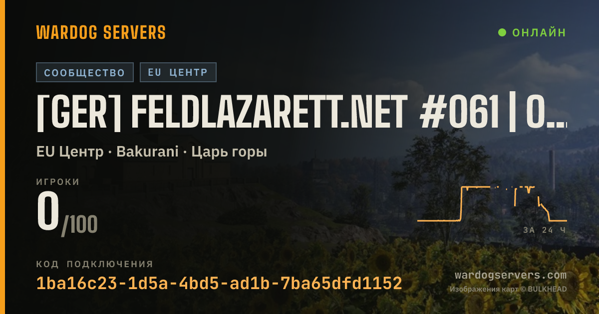 Баннер статуса сервера [GER] Feldlazarett.net #061 | Only-Newbies | 11-8-6
