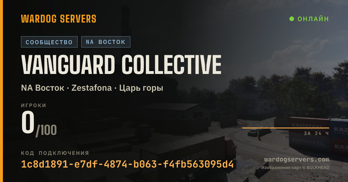 Баннер статуса сервера Vanguard Collective