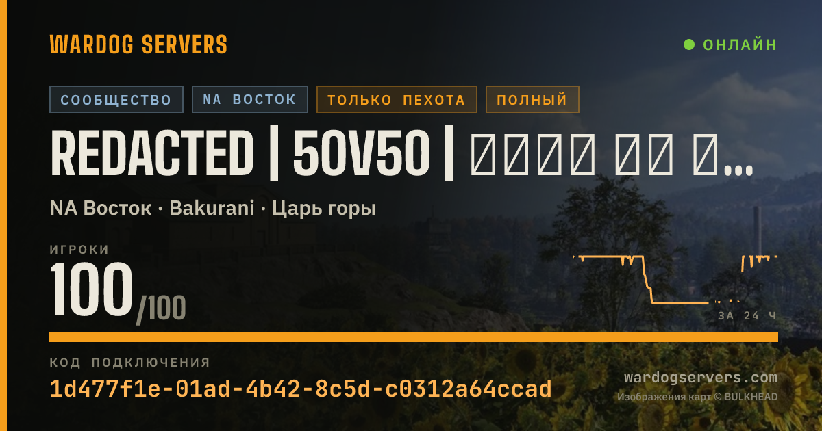Баннер статуса сервера REDACTED | 50v50 | 🅹🅾🅸🅽 🅾🆁 🆈🅾🆄'🆁🅴 🅶🅰🆈