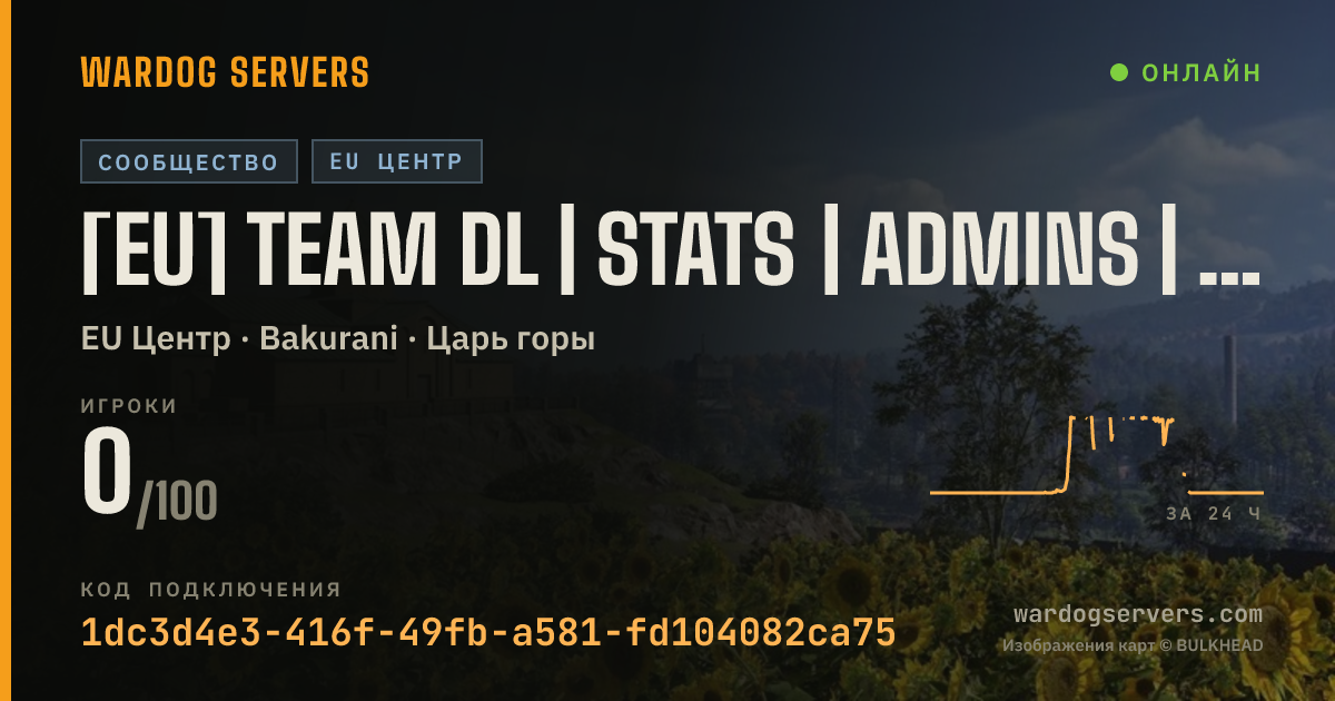 Баннер статуса сервера [EU] TEAM DL | STATS | ADMINS | SERVEURS.TEAMDL.FR