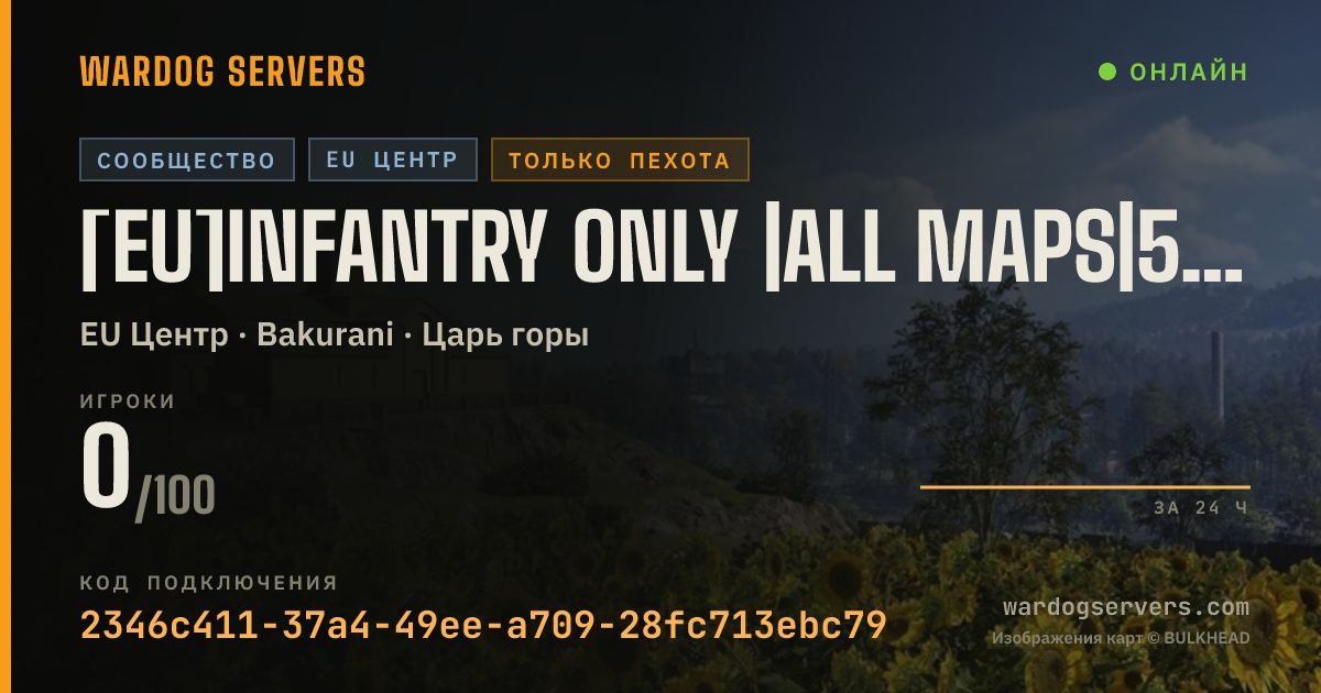 Баннер статуса сервера [EU]Infantry Only |All Maps|50v50