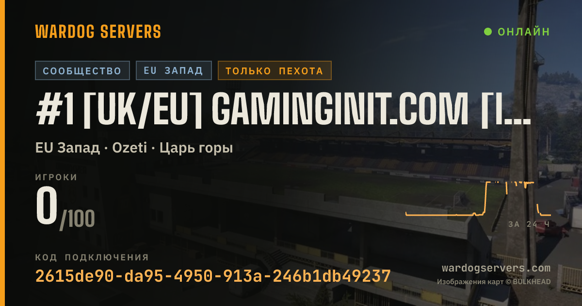 Баннер статуса сервера #1 [UK/EU] GAMINGINIT.COM [INFANTRY ONLY + MAP VOTING]