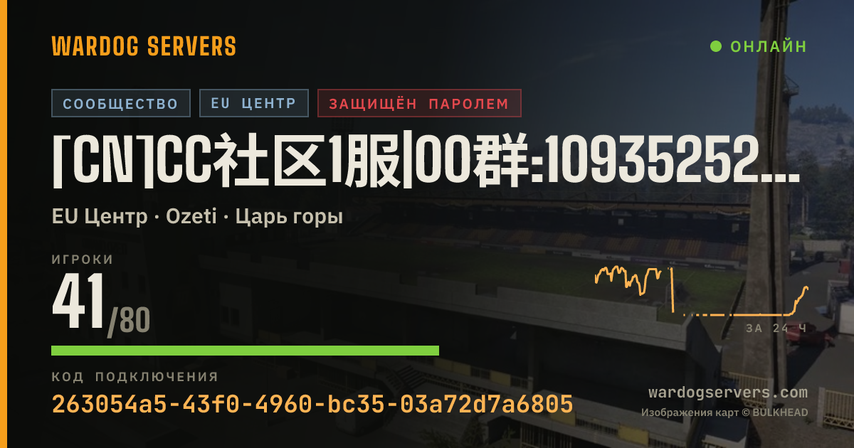 Баннер статуса сервера [CN]CC社区1服|00群:1093525270|最高收益|40v40体育场互打|24小时管理在线