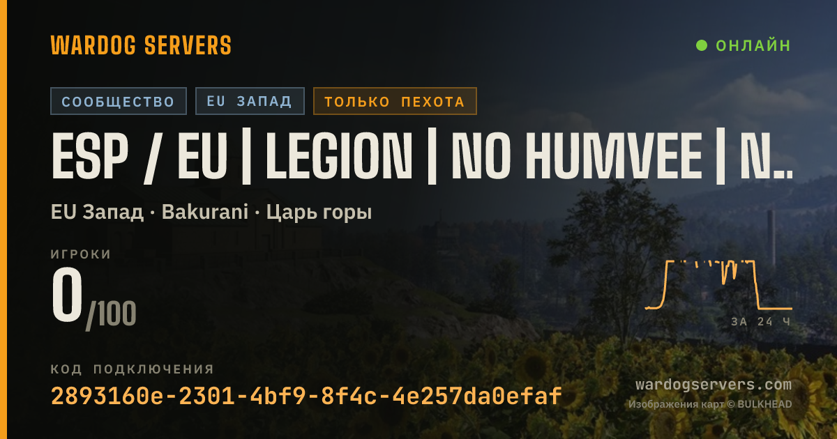 Баннер статуса сервера ESP / EU | LEGION | NO HUMVEE | NO LANZAGRANADAS