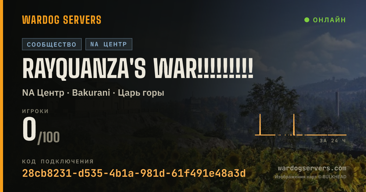 Баннер статуса сервера Rayquanza's War!!!!!!!!!