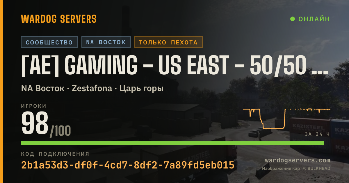 Баннер статуса сервера [AE] GAMING - US EAST - 50/50 NOGL #5 - AERECRUIT.COM