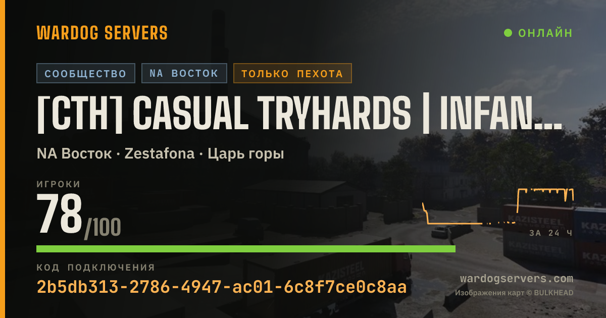 Баннер статуса сервера [CTH] CASUAL TRYHARDS | INFANTRY ONLY - NO GL | NA East