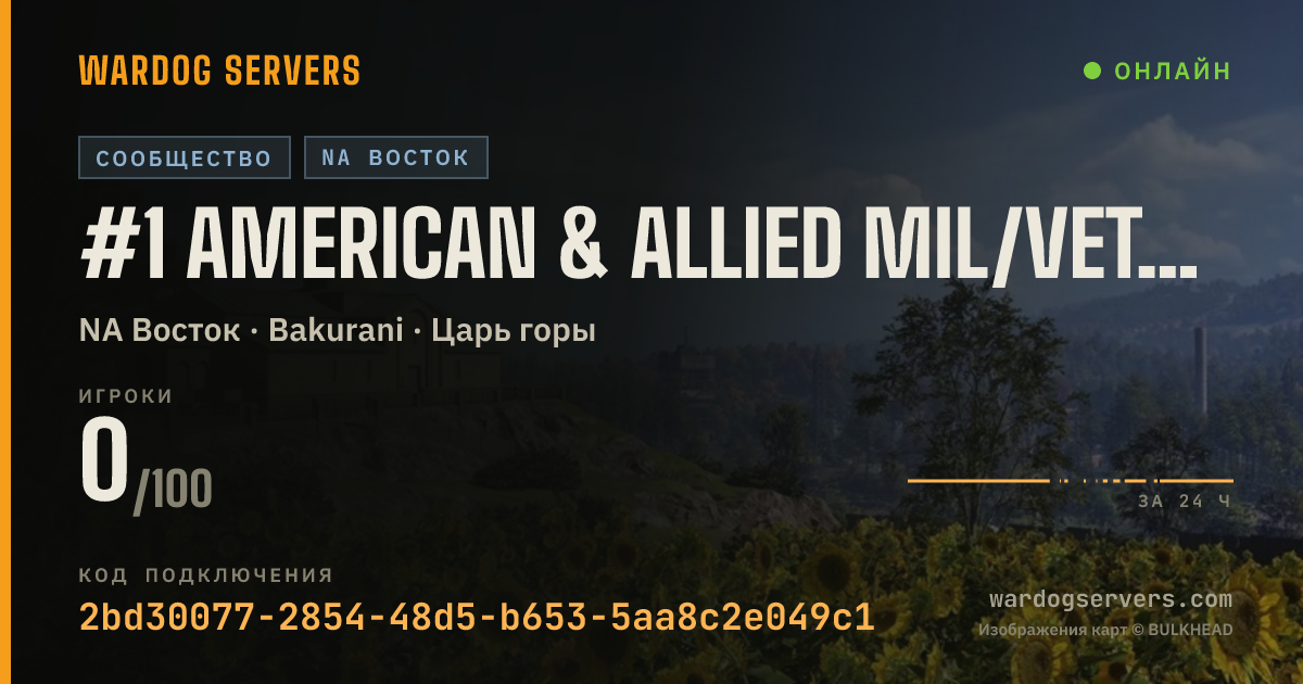 Баннер статуса сервера #1 American & Allied Mil/Vets Org | discord.gg/rallypointdigital