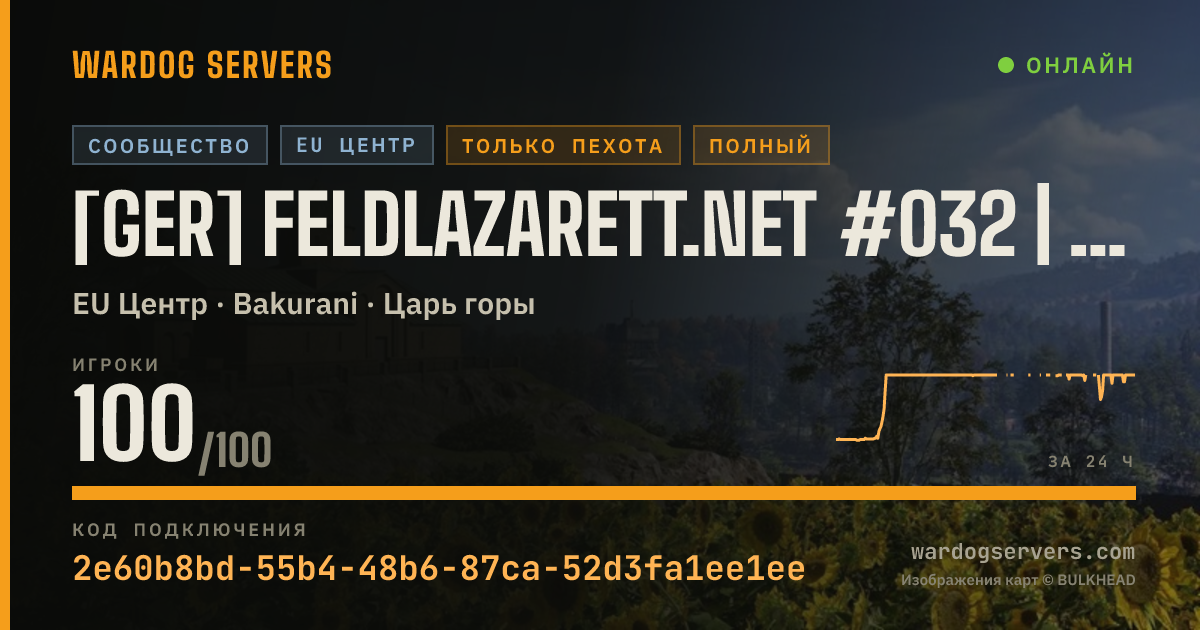 Баннер статуса сервера [GER] Feldlazarett.net #032 | Infantry Only | 13-65-16