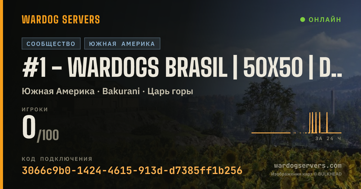 Баннер статуса сервера #1 - WARDOGS BRASIL | 50x50 | discord.gg/wardogsbrasil