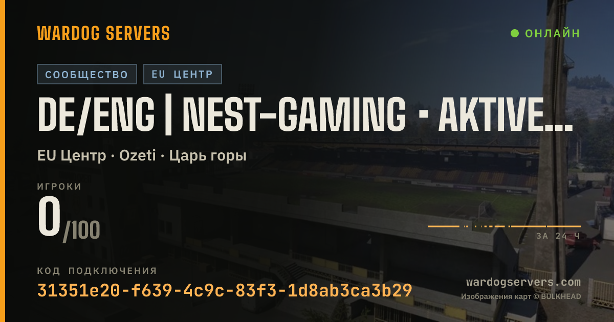 Баннер статуса сервера DE/ENG | NEST-GAMING • Aktive Admins