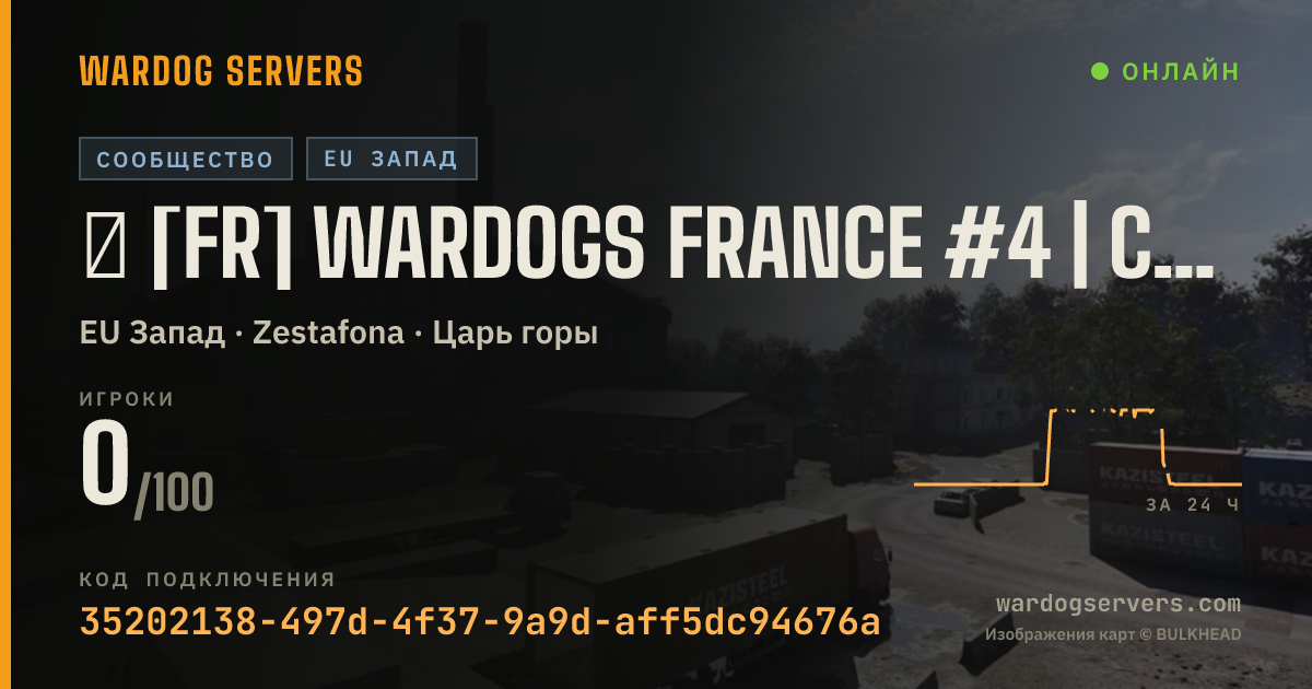 Баннер статуса сервера ⁂ [FR] WARDOGS FRANCE #4 | CLASSIQUE | PLUIE OFF [WDFR]