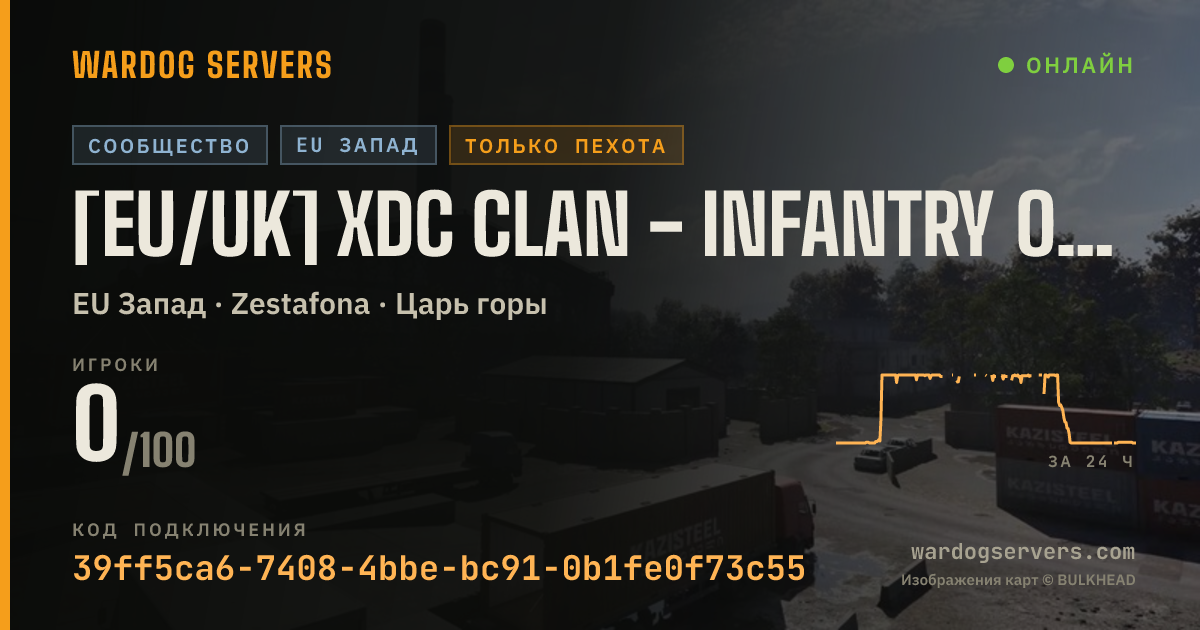 Баннер статуса сервера [EU/UK] XDC CLAN - INFANTRY ONLY