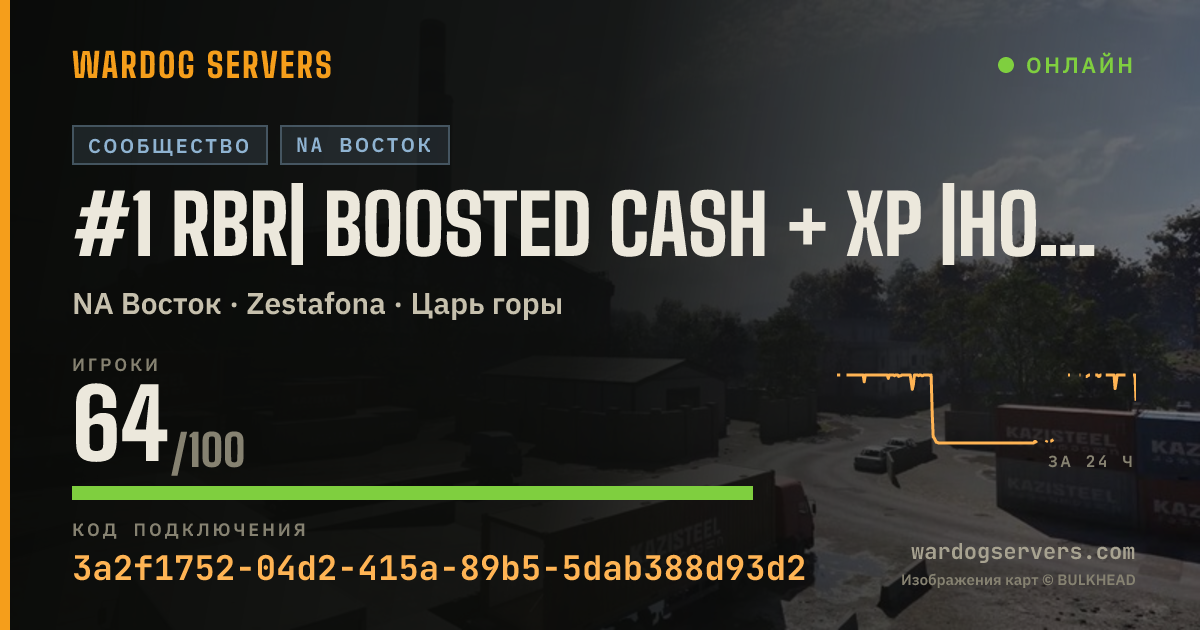 Баннер статуса сервера #1 RBR| Boosted Cash + XP |Hosted by Qonzer
