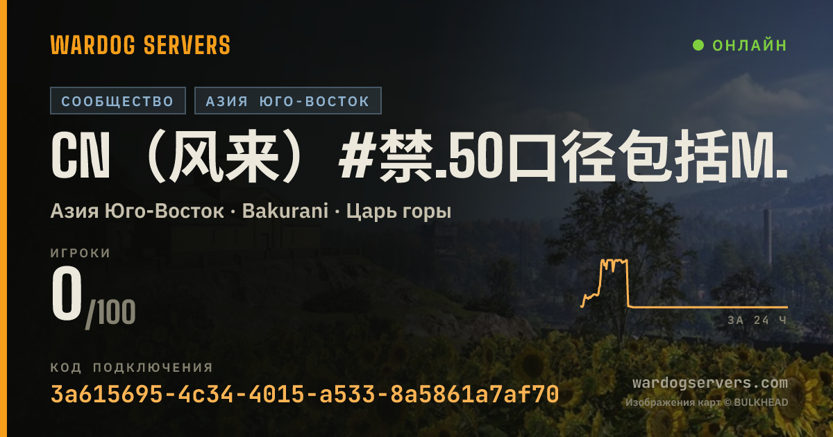 Баннер статуса сервера CN（风来）#禁.50口径包括M2机枪工事 禁栓狙 L2 A2 T72 攀枝花 服务器开始20分之内不得压家 不得打架 （管理2