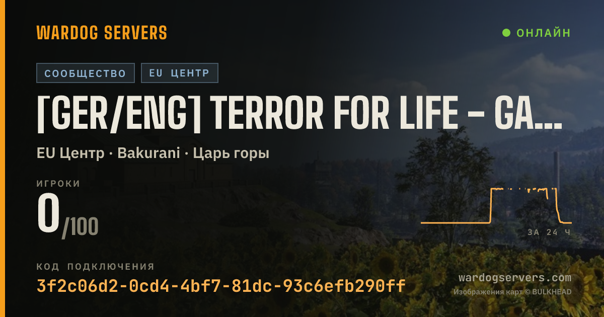 Баннер статуса сервера [GER/ENG] Terror for Life - Gaming | Aktive Admins | NO MMGL |