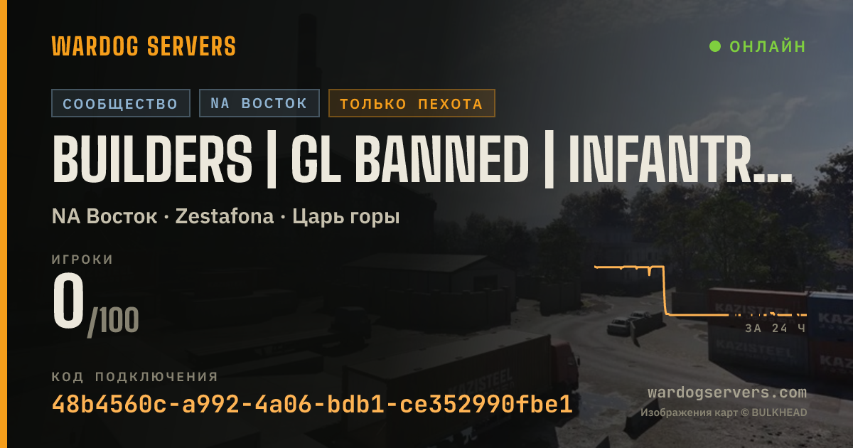 Баннер статуса сервера Builders | GL Banned | Infantry Mode #2