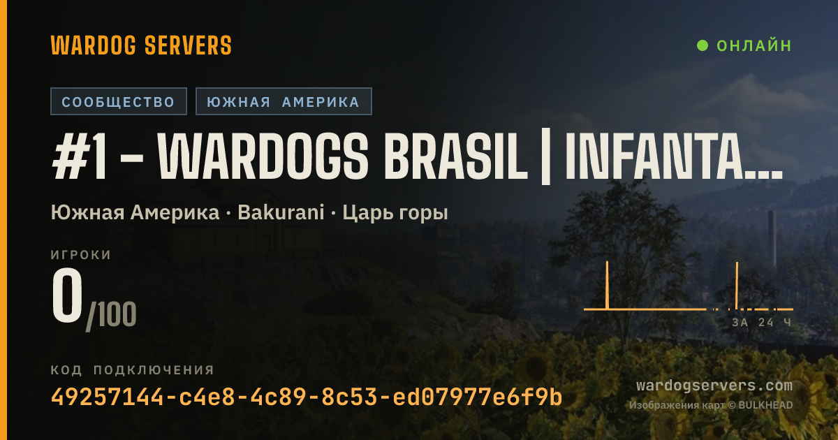 Баннер статуса сервера #1 - WARDOGS BRASIL | INFANTARIA | discord.gg/wardogsbrasil