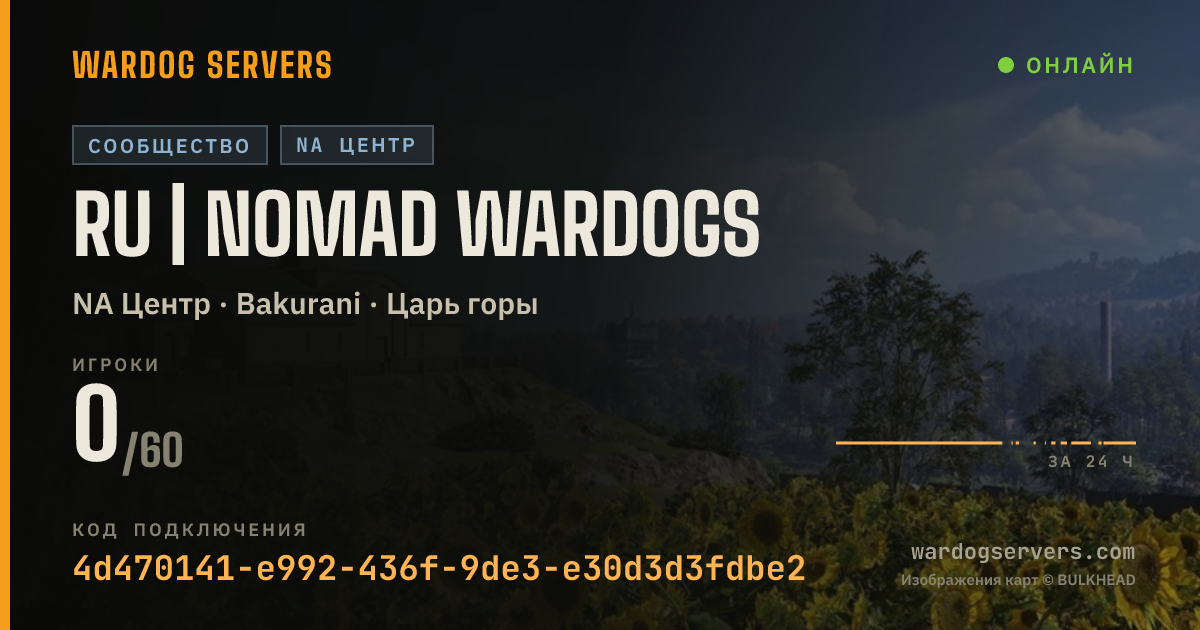 Баннер статуса сервера RU | Nomad WARDOGS