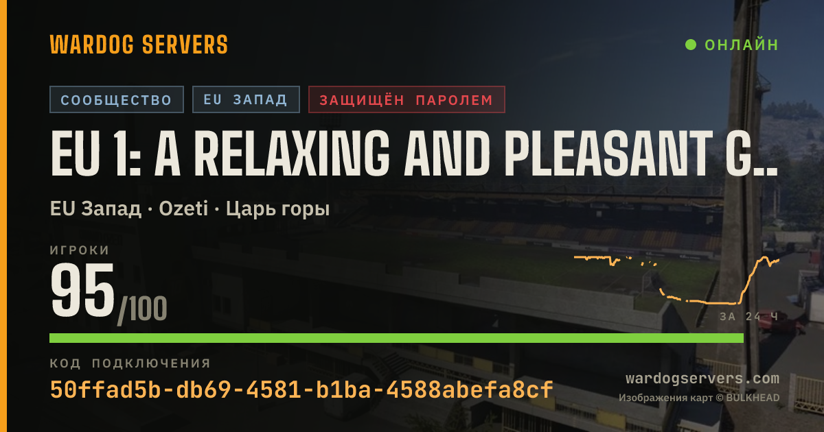 Баннер статуса сервера EU 1: A Relaxing and Pleasant Game