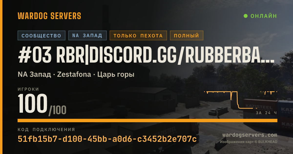 Баннер статуса сервера #03 RBR|discord.gg/rubberbandrangers|Hosted by Qonzer