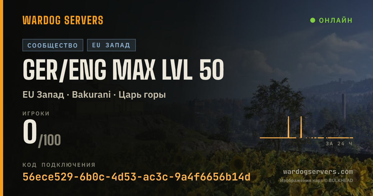 Баннер статуса сервера GER/ENG max lvl 50