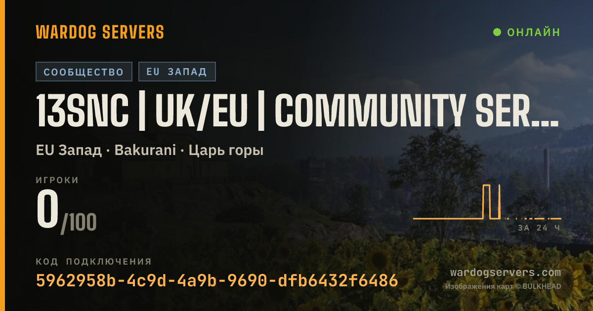 Баннер статуса сервера 13SNC | UK/EU | Community Server | INF ONLY | discord.gg/13SNC