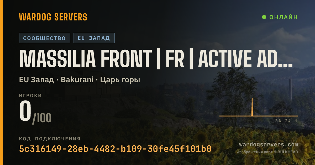 Баннер статуса сервера MASSILIA FRONT | FR | ACTIVE ADMINS