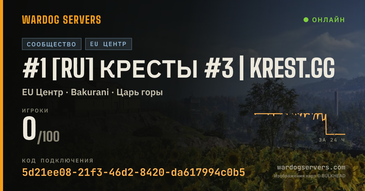 Баннер статуса сервера #1 [RU] Кресты #3 | krest.gg