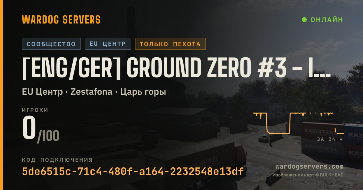 Баннер статуса сервера [ENG/GER] Ground Zero #3 - Infantry Only - Discord.gg/GZNUKE