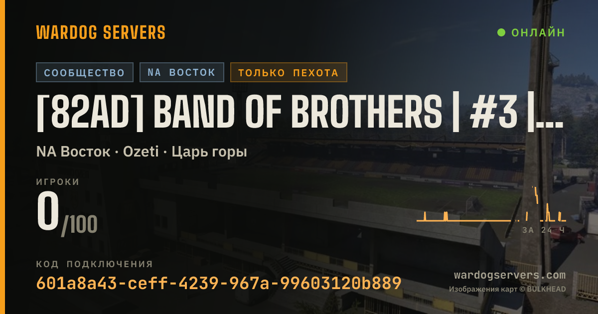 Баннер статуса сервера [82AD] Band of Brothers | #3 | [GL BANNED] discord.gg/82nd