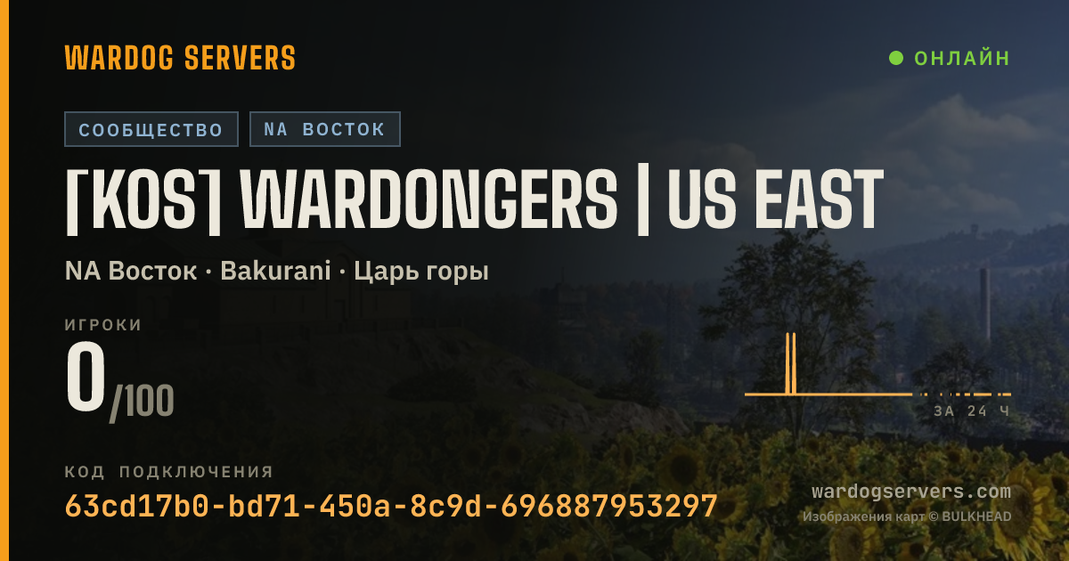 Баннер статуса сервера [KoS] WARDONGERS | US EAST