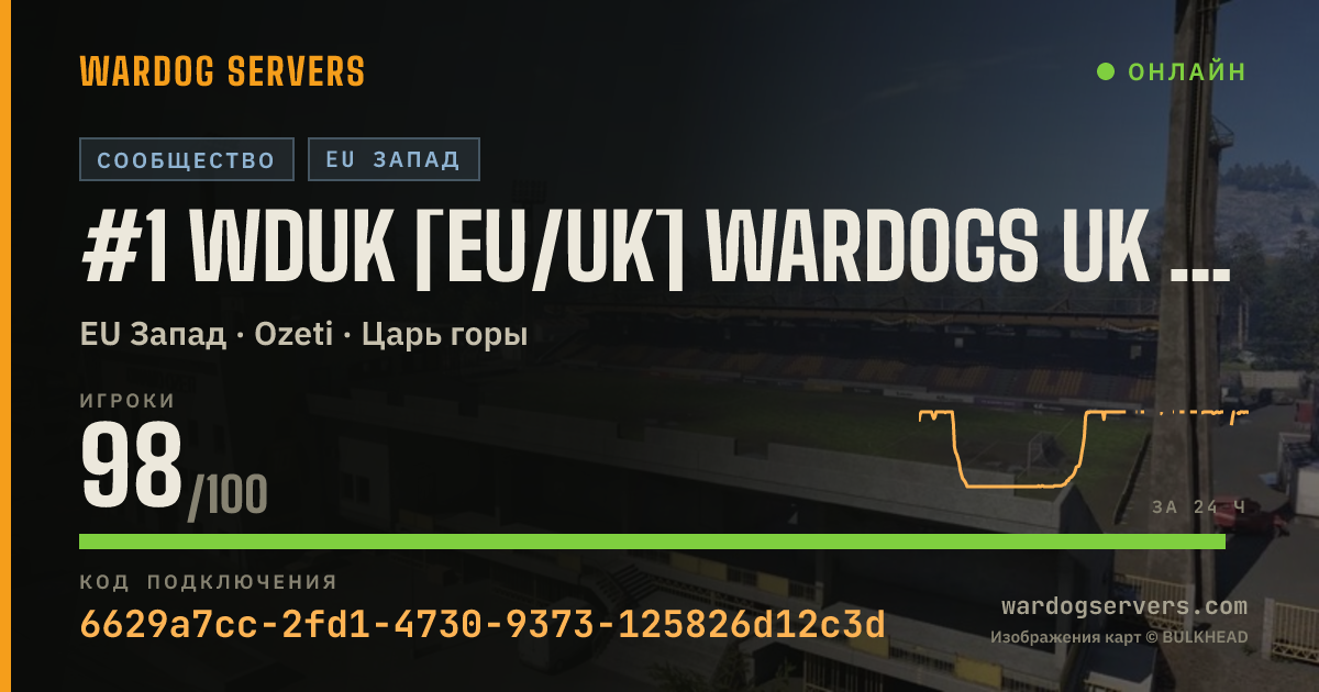 Баннер статуса сервера #1 WDUK [EU/UK] WARDOGS UK Discord.gg/wardogsuk
