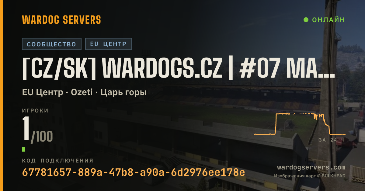 Баннер статуса сервера [CZ/SK] WARDOGS.CZ | #07 MAX LVL 30 | discord.gg/wardogsczsk