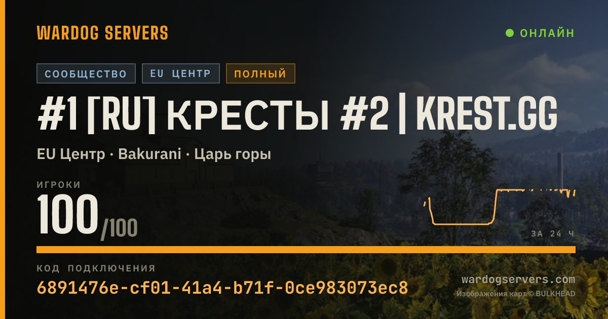 Баннер статуса сервера #1 [RU] Кресты #2 | krest.gg