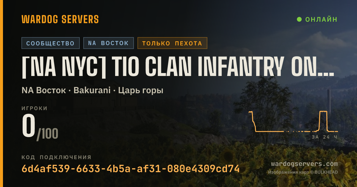 Баннер статуса сервера [NA NYC] TIO Clan Infantry Only | No GLs | Admin Presence