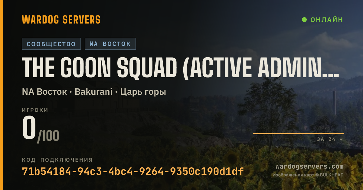 Баннер статуса сервера The Goon Squad (Active Admins) ((NO BS))