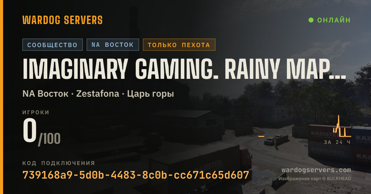 Баннер статуса сервера Imaginary Gaming. Rainy Maps Only. No GLHeli