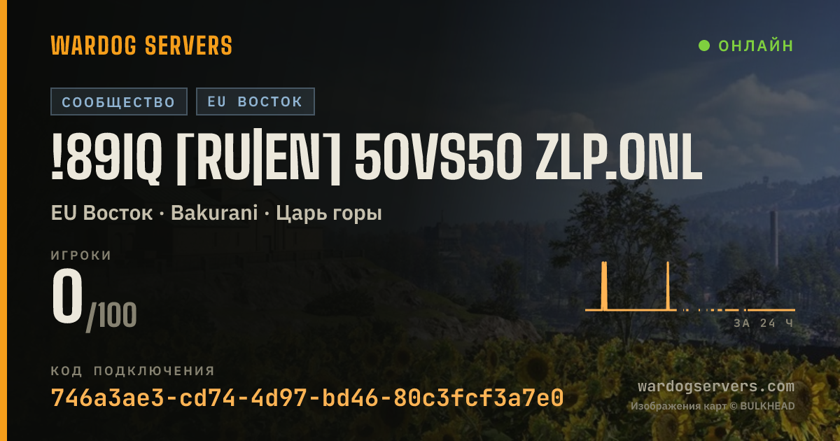 Баннер статуса сервера !89iq [RU|EN] 50vs50 ZLP.ONL