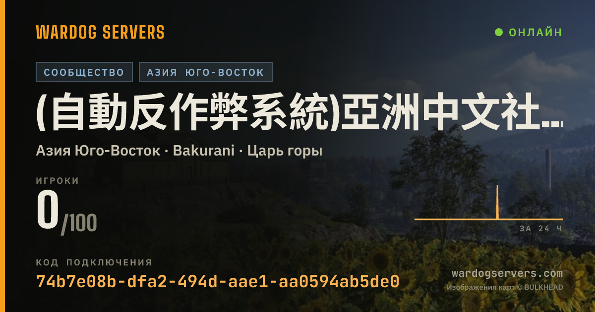 Баннер статуса сервера (自動反作弊系統)亞洲中文社群#1(24H管理員在線)(禁斷補)(禁壓家)