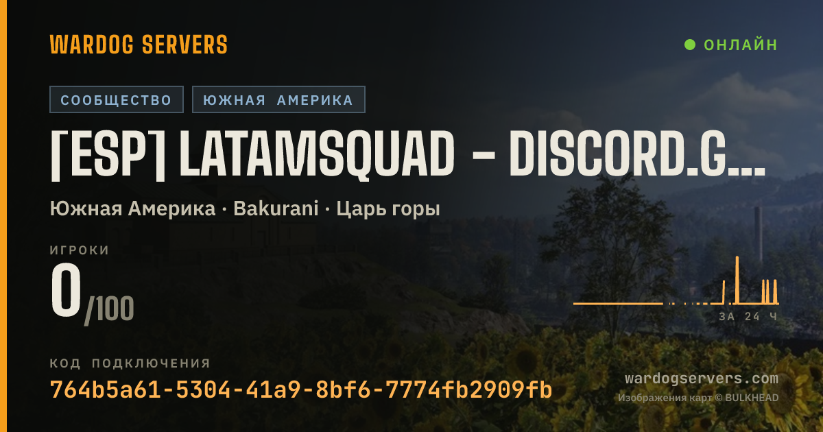 Баннер статуса сервера [ESP] LATAMSQUAD - discord.gg/latamsquad | latamsquad.org