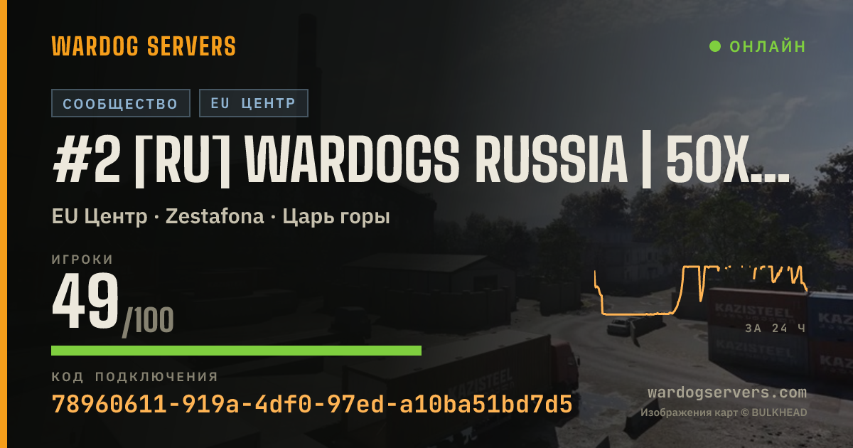 Баннер статуса сервера #2 [RU] WARDOGS RUSSIA | 50x50 | wardogs.su