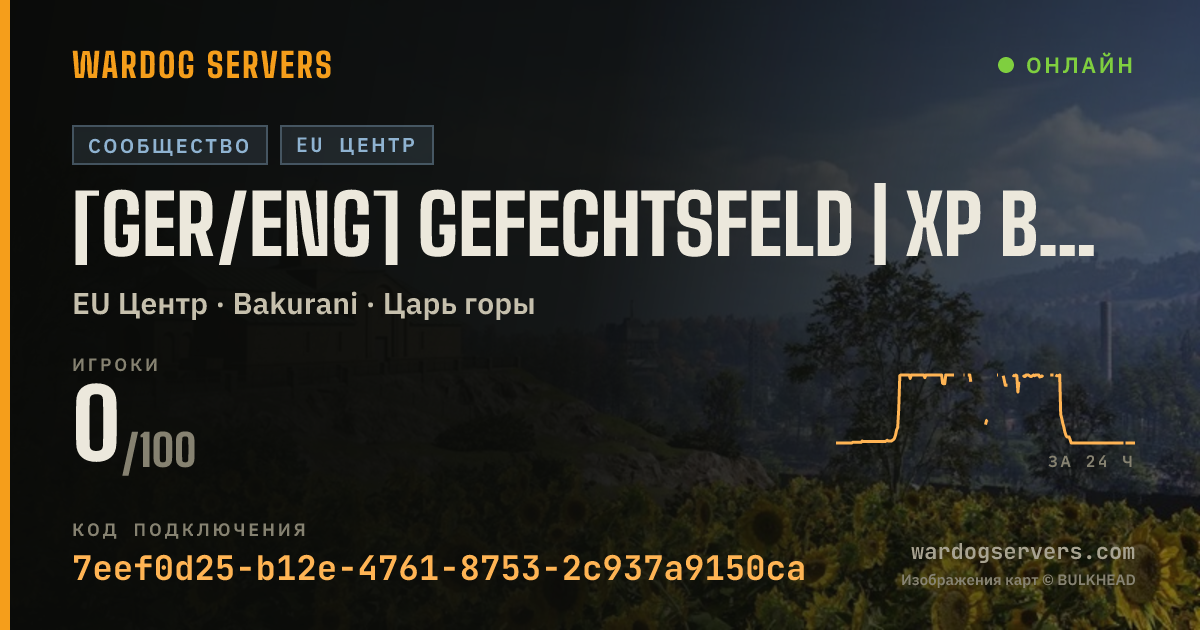Баннер статуса сервера [GER/ENG] GEFECHTSFELD | XP BOOST | GIVEAWAY | Stats | .gg/skarv