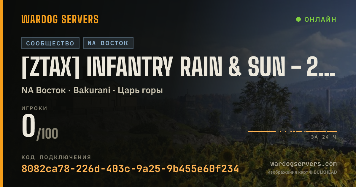 Баннер статуса сервера [ZTAX] Infantry Rain & Sun - 24/7 KOTH - Stat Tracking
