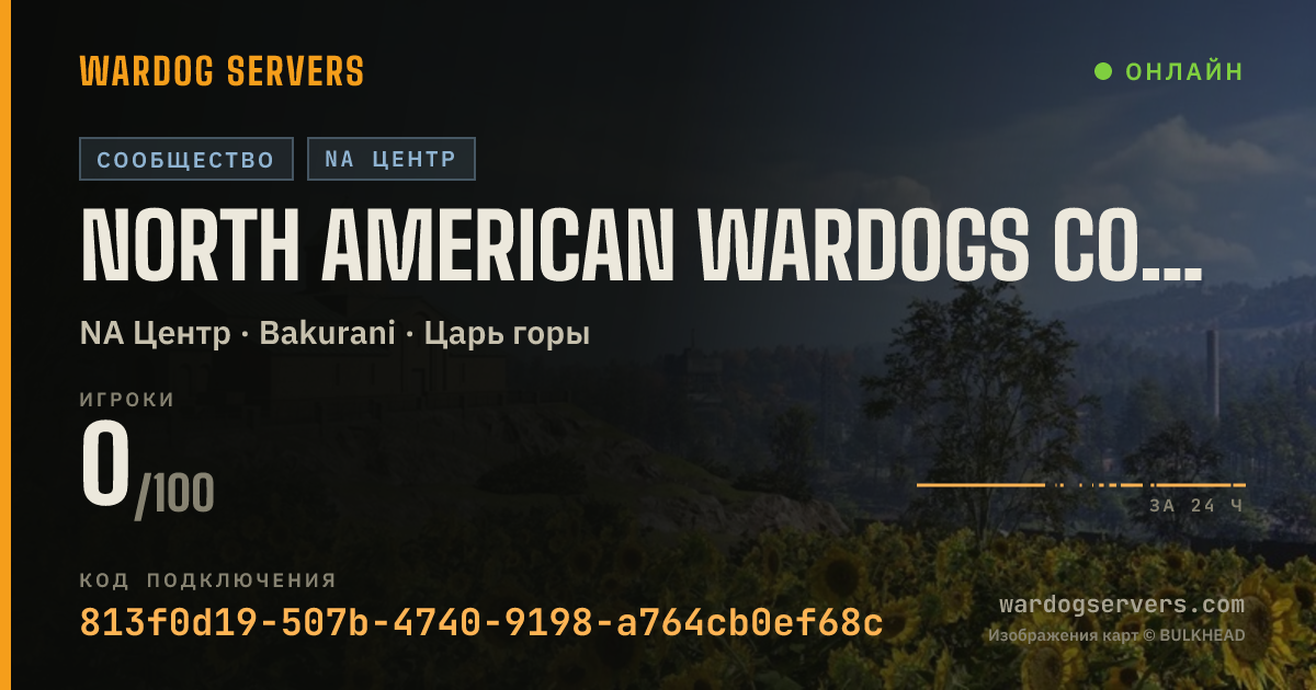 Баннер статуса сервера North American WARDOGS Coalition. Discord.gg/NAWDAWGS